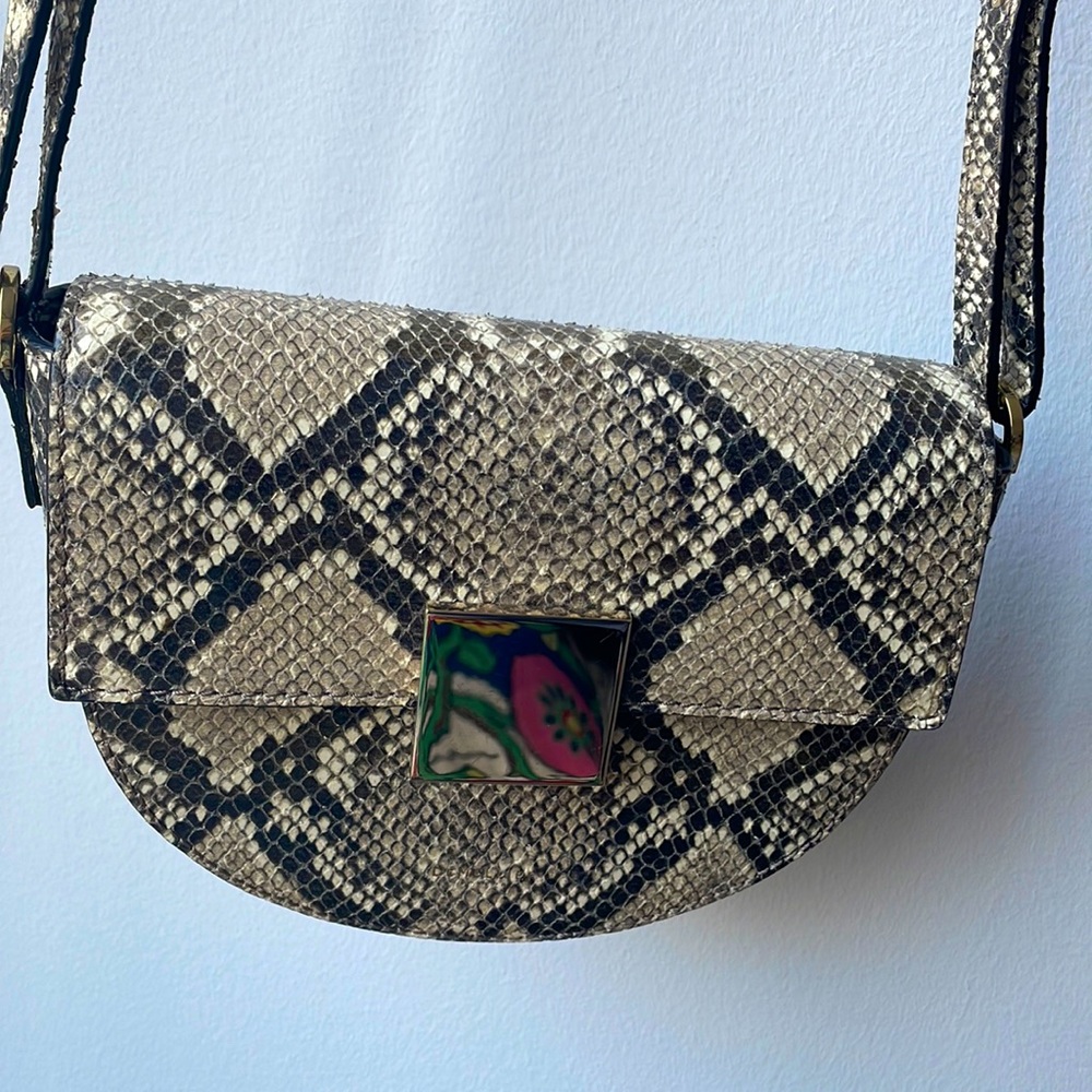 DeMellier London Mini Oslo snakeskin bag